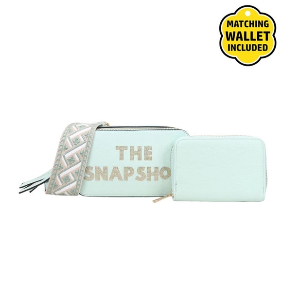 Fashion Faux Leather "The SnapShot" Messenger Bag + Wallet Set - Picture 6 of 8